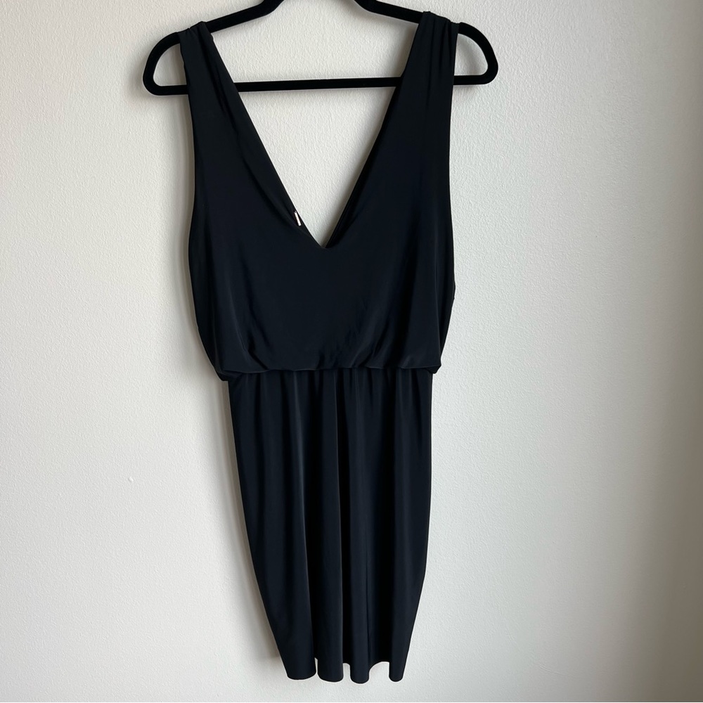 Misa Los Angeles Black Leza Draped Jersey Tank Dress, Size Medium - Picture 11 of 13